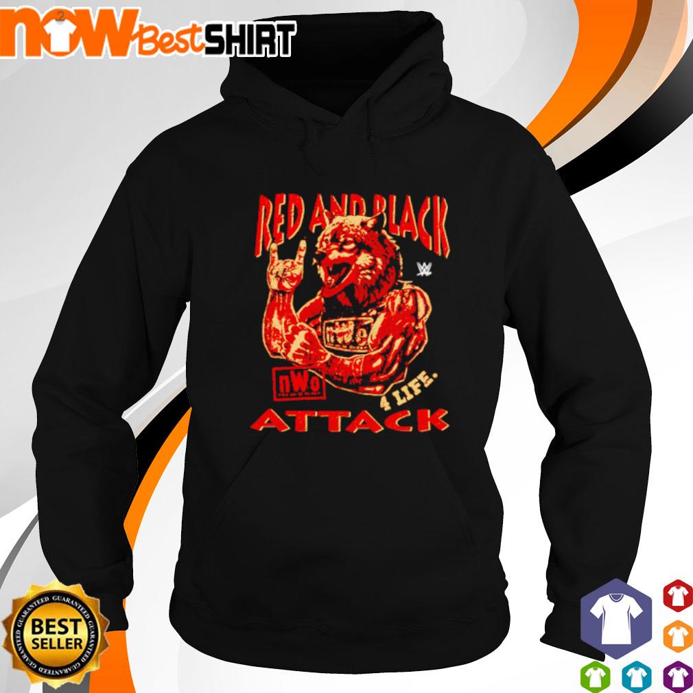 Red And Black Attack 4 life s hoodie