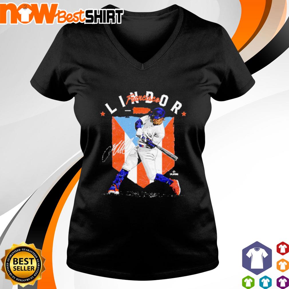 Francisco Lindor New York Mets baseball country flag signature shirt,  hoodie, sweater, long sleeve and tank top