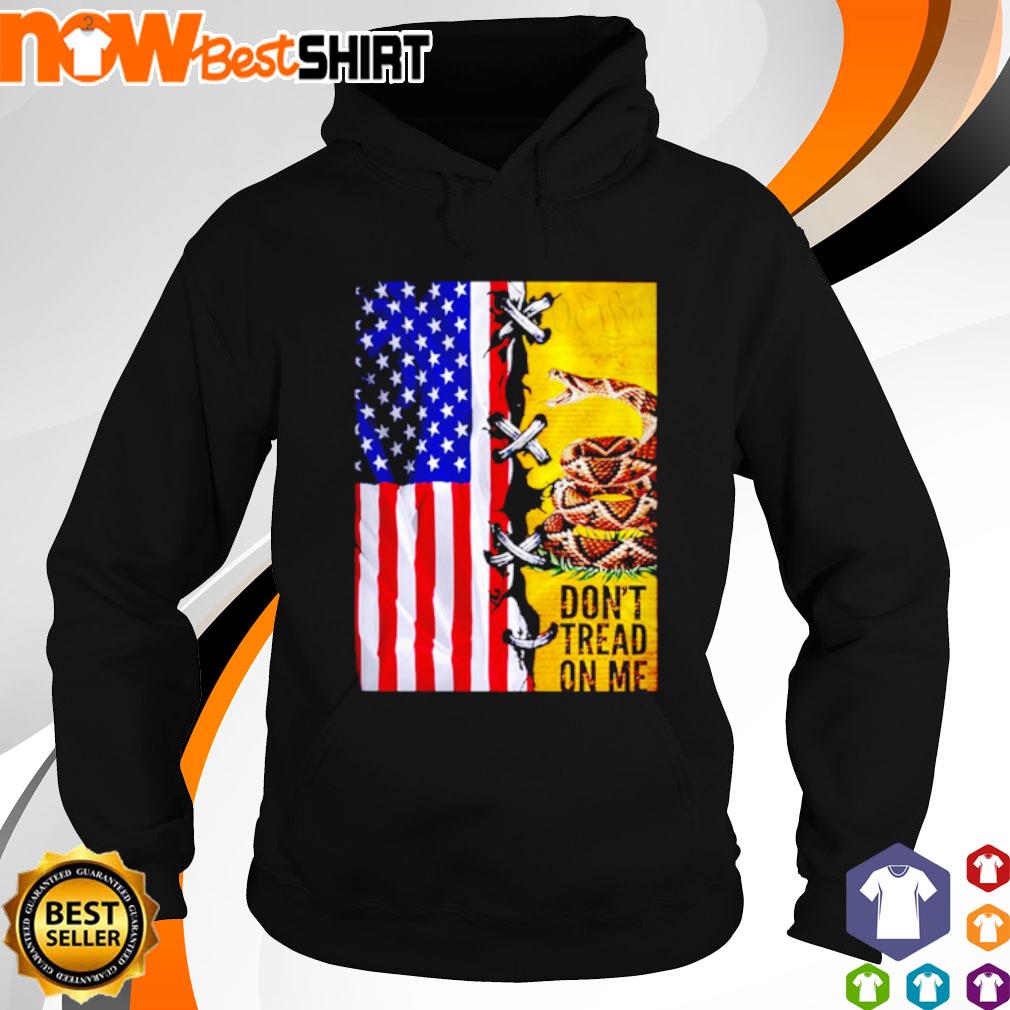 America Flag don't tread on me snake s hoodie