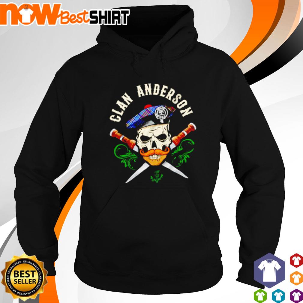 Clan Anderson Scottish Tartan Biker Skull s hoodie