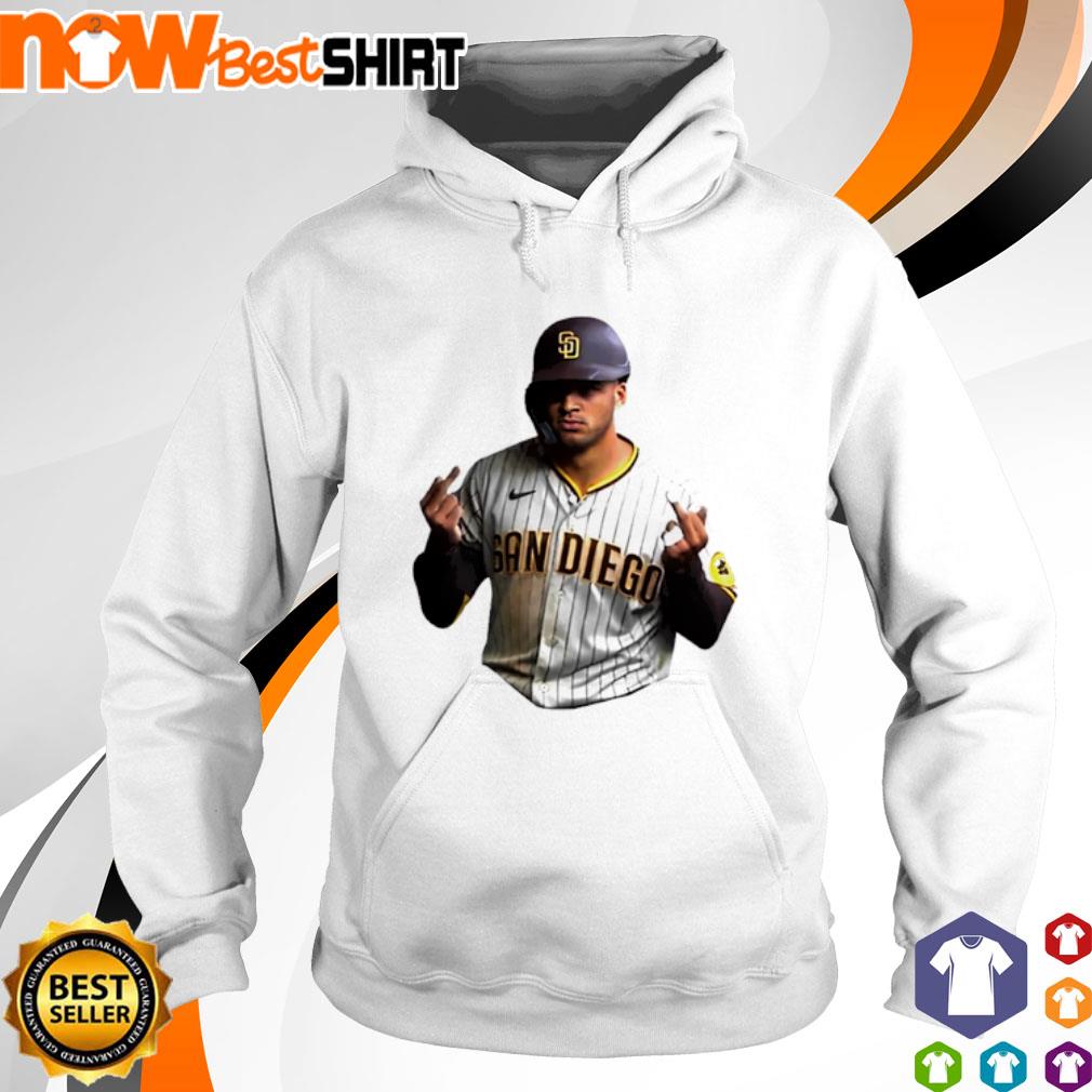 Fernando Tatis Jr. #23 San Diego Padres wearing grish flipping someone off  shirt, hoodie, sweater and v-neck t-shirt