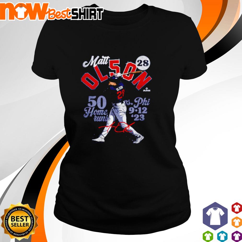 Official Matt olson atlanta 50 homers baseball T-shirt, hoodie