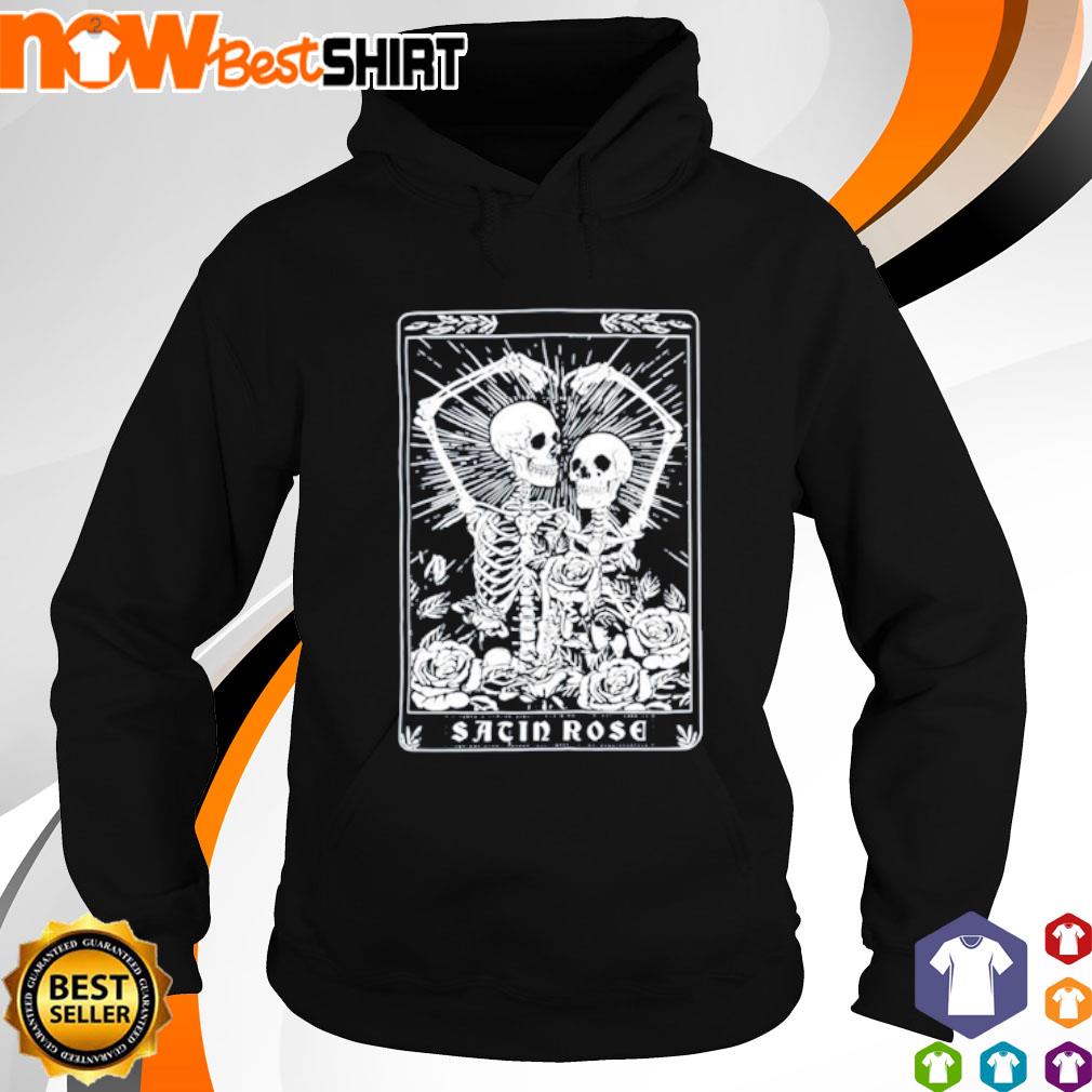 Skeleton and Letter sacin rose s hoodie