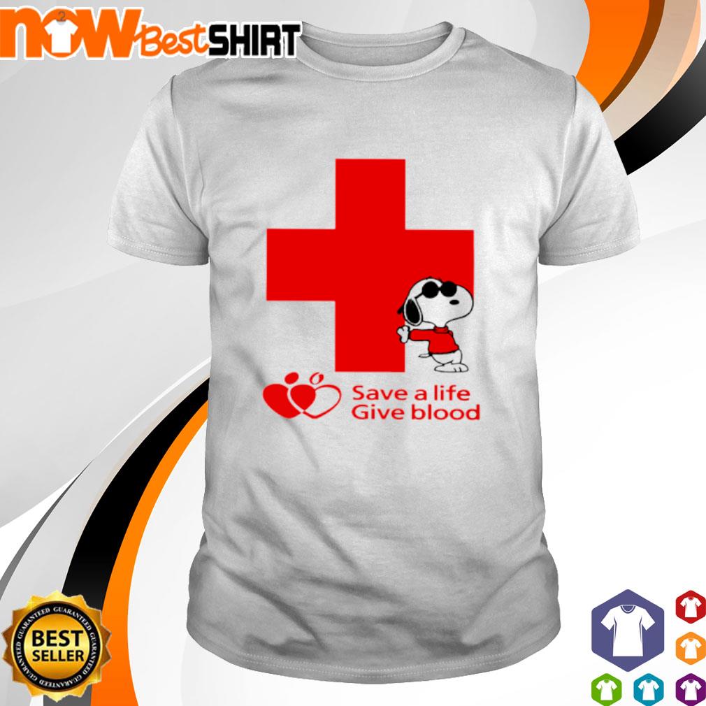 Snoopy save a life give blood shirt