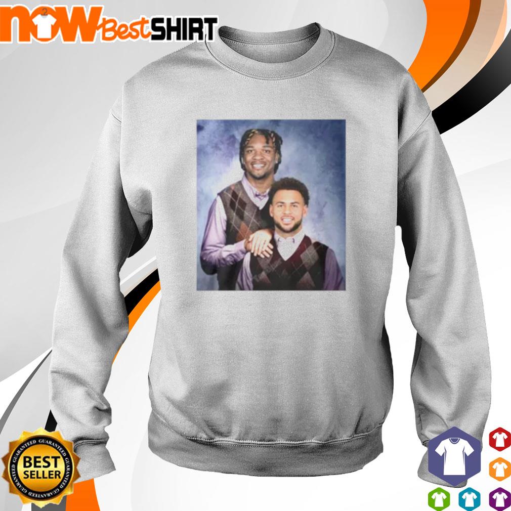 Anthony Richardson, Michael Pittman Jr matching 'Step Brothers' shirts