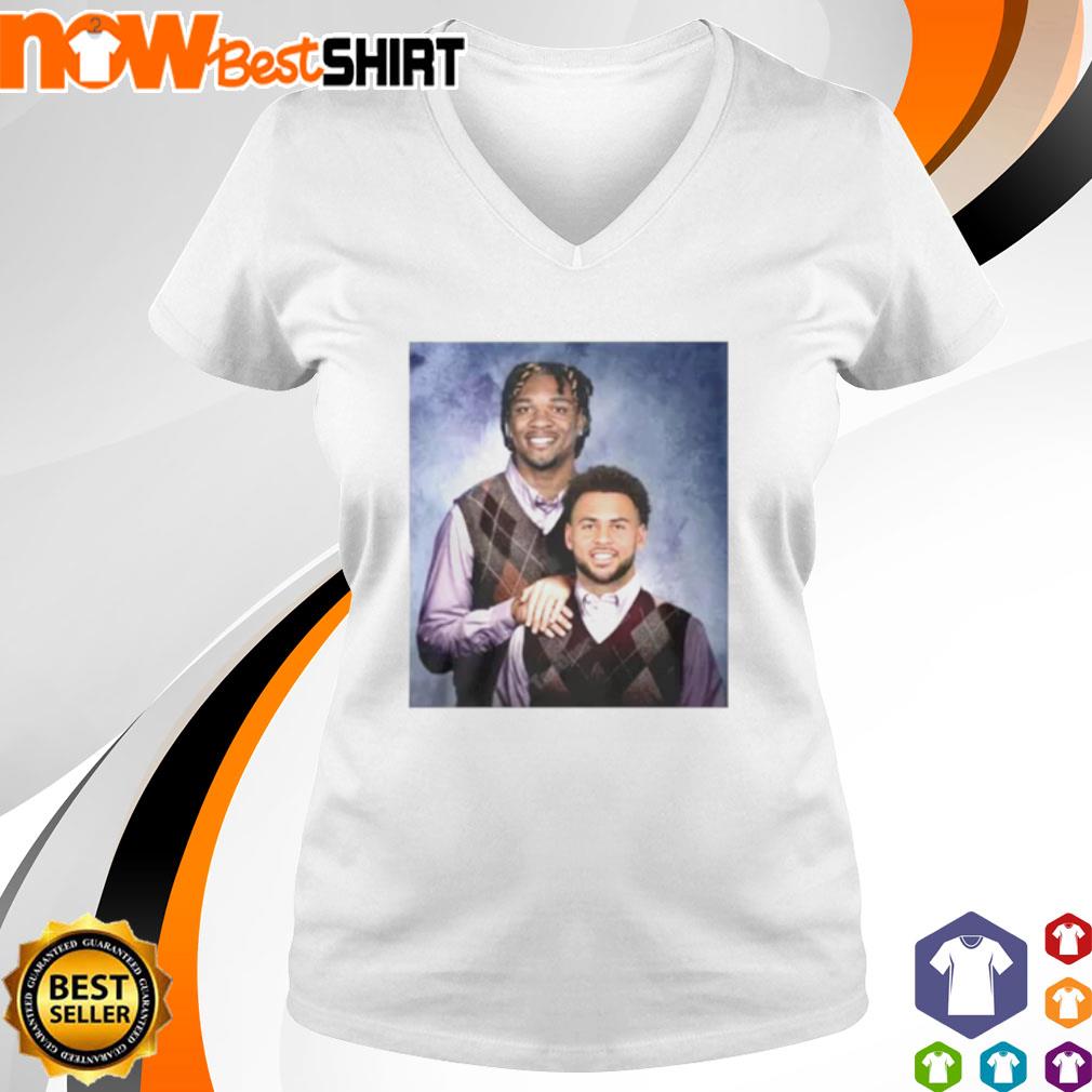 Anthony Richardson, Michael Pittman Jr matching 'Step Brothers' shirts