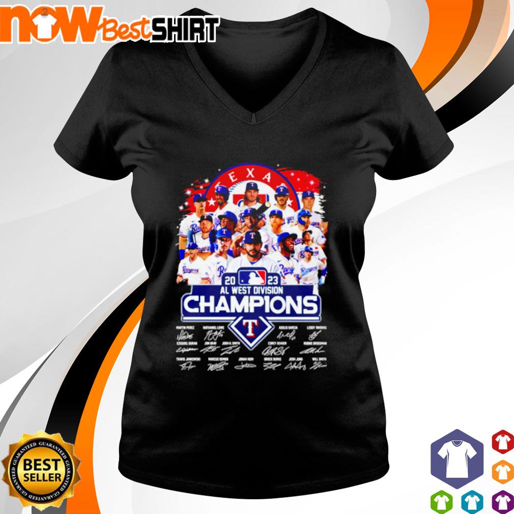 Rangers 2023 AL West Division Champions Texas Rangers Signatures T Shirt,  hoodie, sweater, long sleeve and tank top