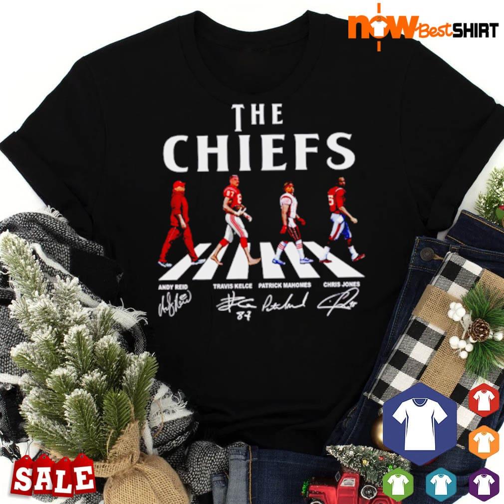 The Chiefs Abbey Road Patrick Mahomes Travis Kelce Walking Signatures Shirt