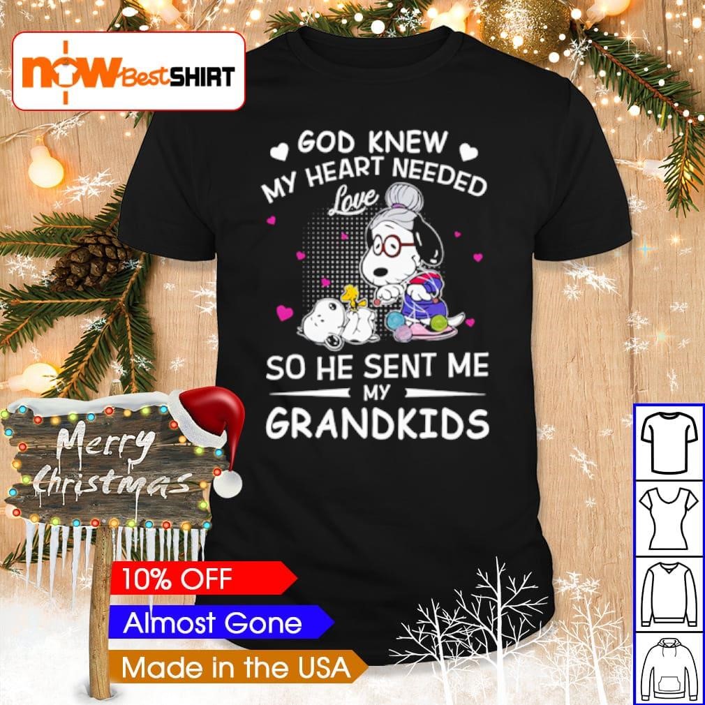 God Knew My Heart Needed Loved So He Sent Me My Grandkids St Patricks Day Women T Shirt Hm8tgj2ld5hj
