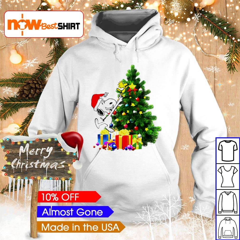 Snoopy and Woodstock decor tree Christmas shirt hoodie