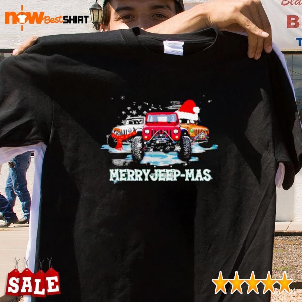 Three Jeep Christmas Merry Jeep-mas American Flag shirt