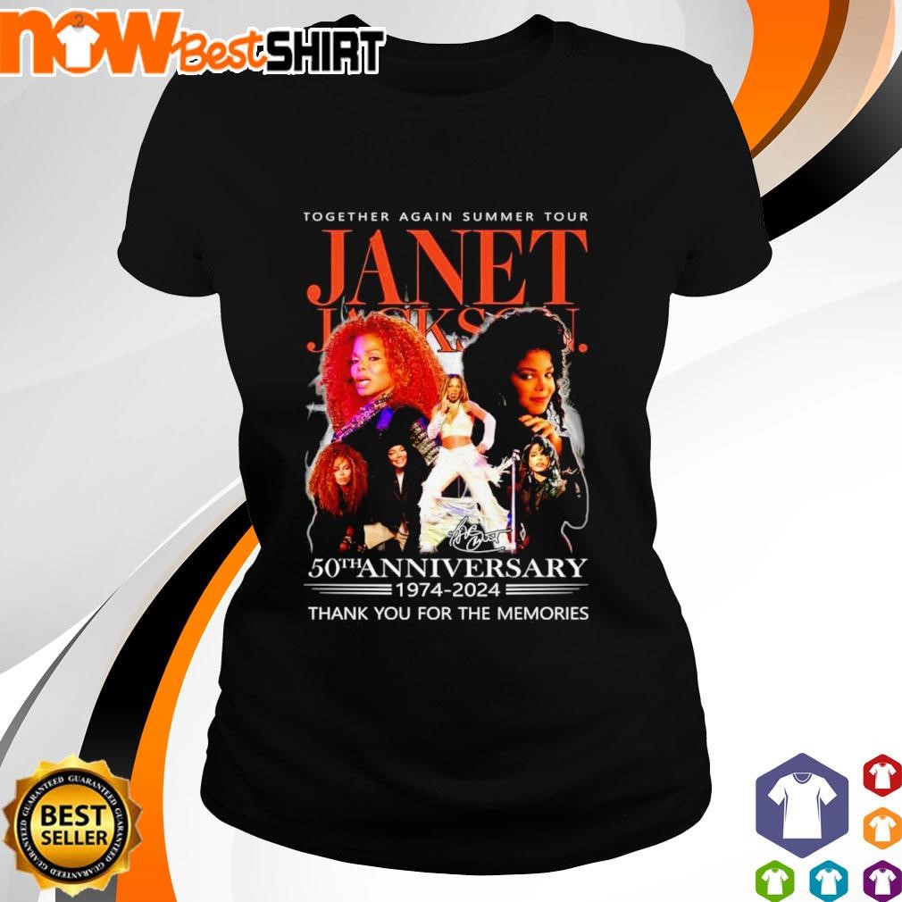 Together Again Summer Tour Janet Jackson 50th Anniversary 1974 – 2024 thank  you for the memories shirt, hoodie, sweatshirt \u0026 apparel, image size:1010x1010