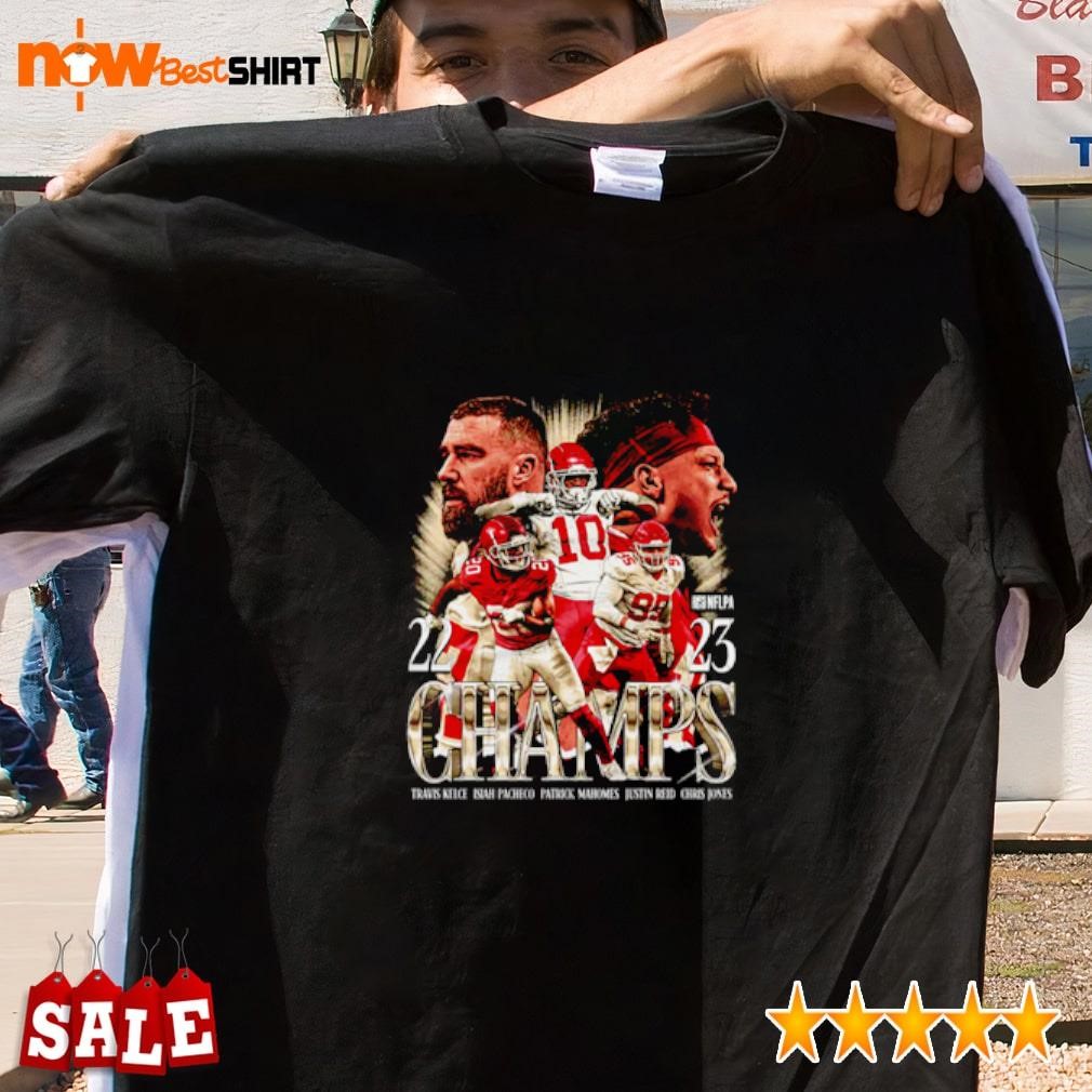 Kansas City Football 2023 Champs Travis Kelce Isiah Pacheco shirt