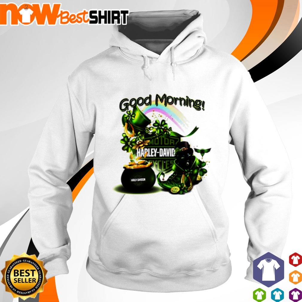 Motor Harley Davidson Cycles Motorcycle good morning Cat shirt hoodie