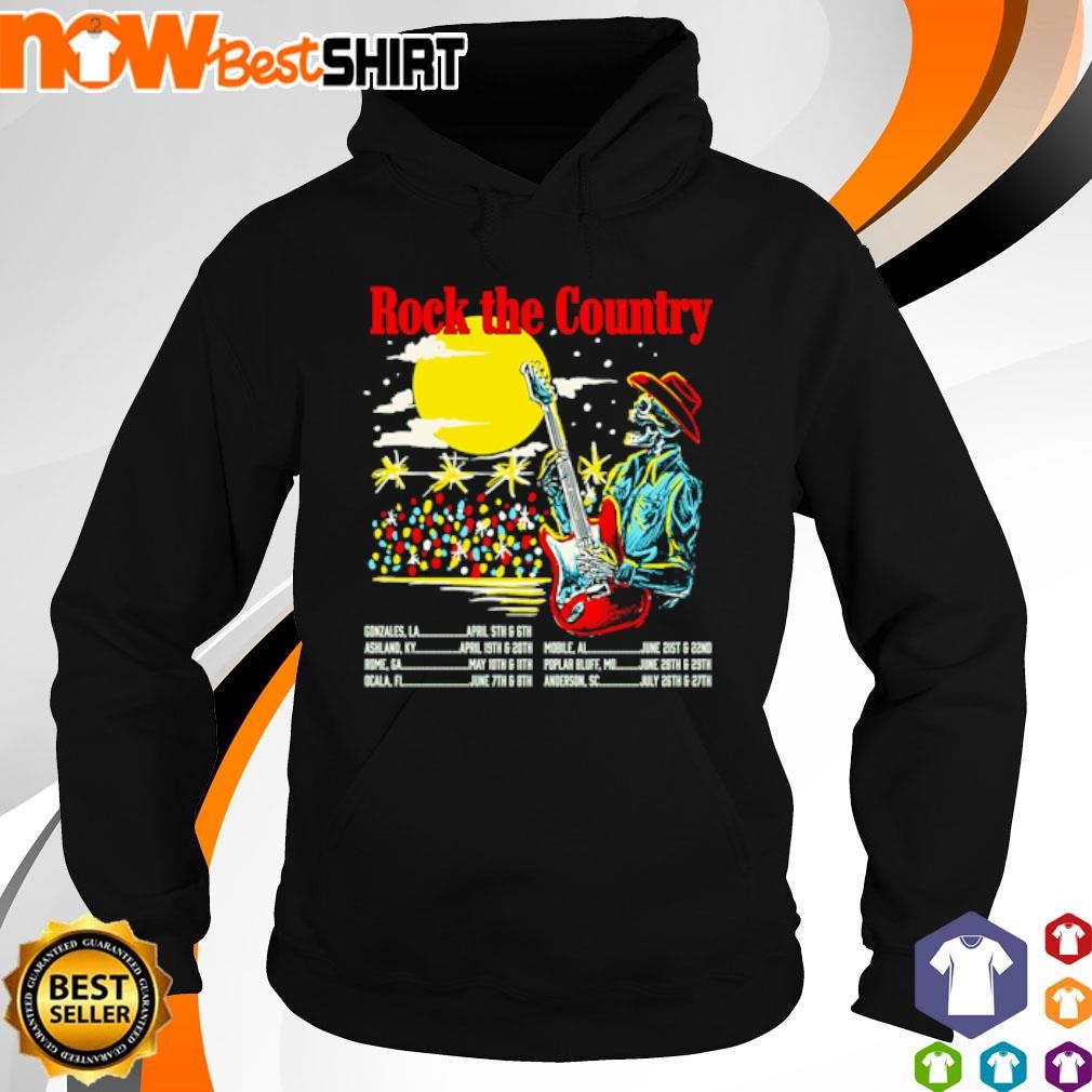 Rock the country skeleton guitar shirt hoodie