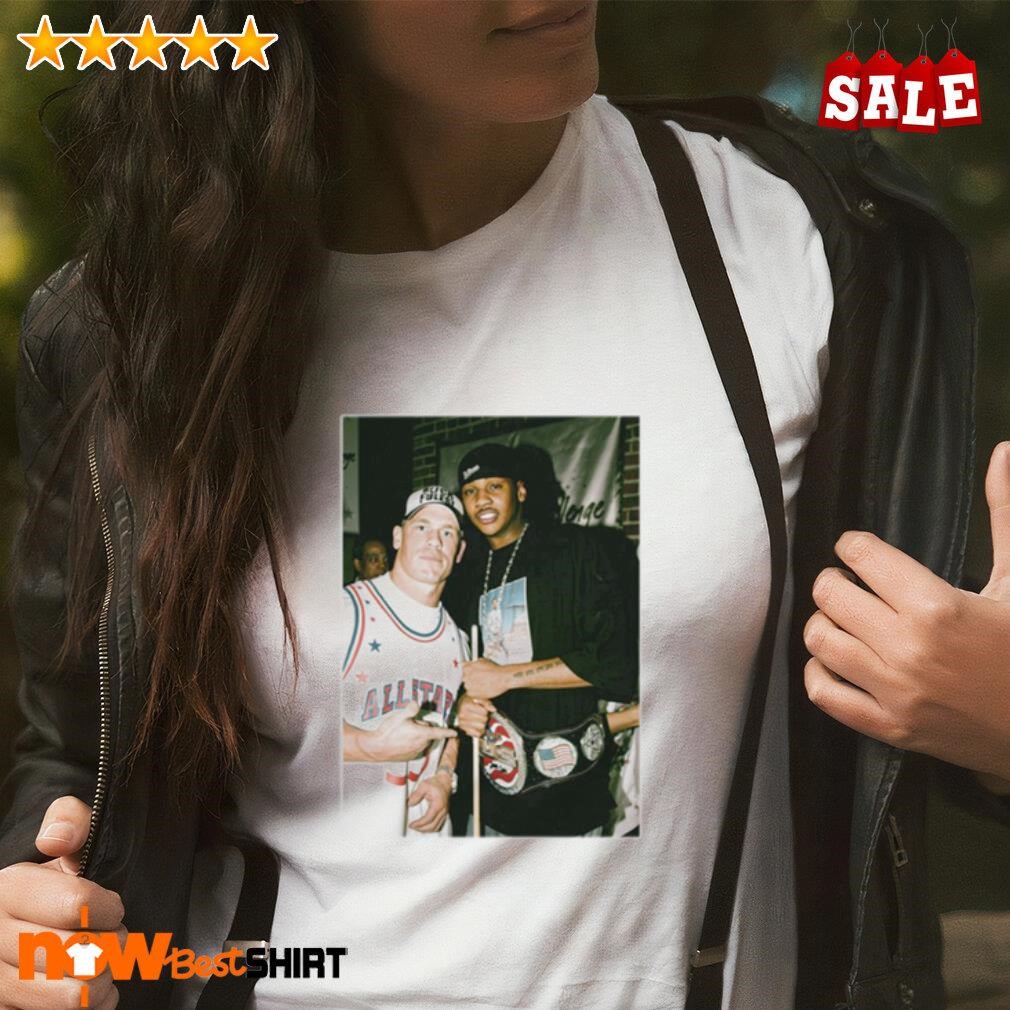 Carmelo Anthony and John Cena In 2005 shirt