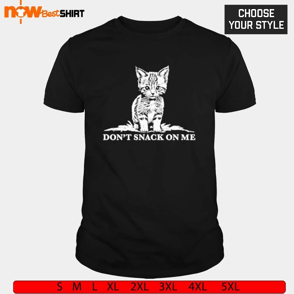 Cat don't snack on me retro shirt