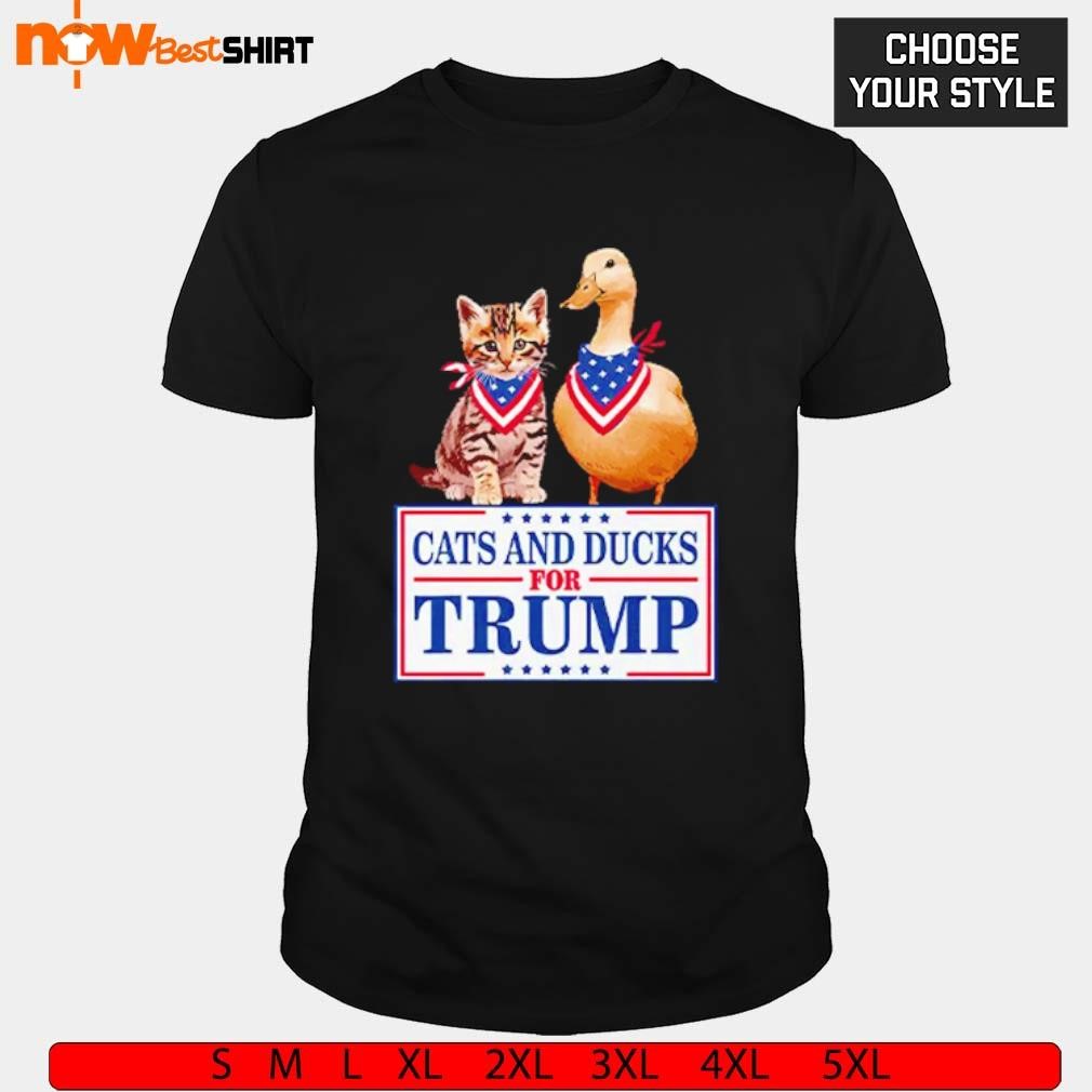 Cats and Ducks for Trump 2024 dabete shirt