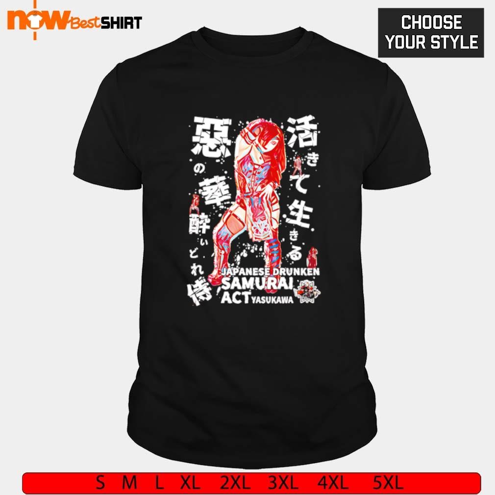 Kitsune Women's Wrestling Act Yasukawa-Drunken Samurai shirt