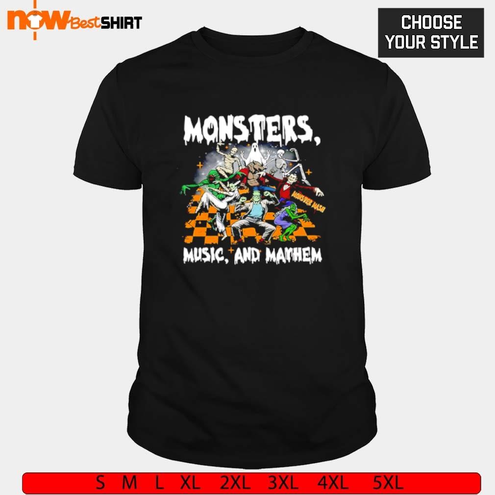 Monsters Music and Mathem Halloween shirt