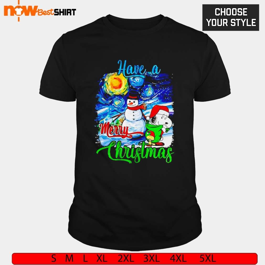 Snoopy and Woodstock have a Merry Christmas 2024 shirt