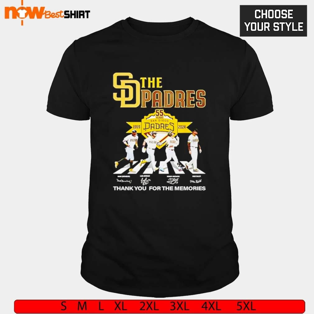 The San Diego Padres thank you for the memories signatures shirt