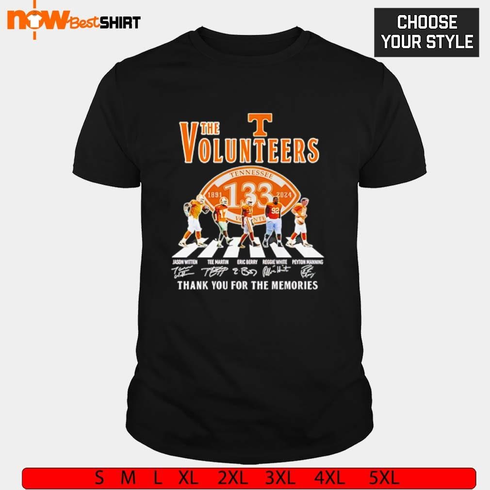 The Tennessee Volunteers Celebrating 133 years of The Memories signatures shirt