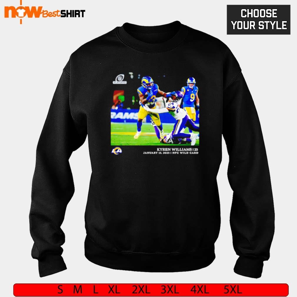 Kyren Williams Los Angeles Rams NFL Flash Features Wild Card shirt