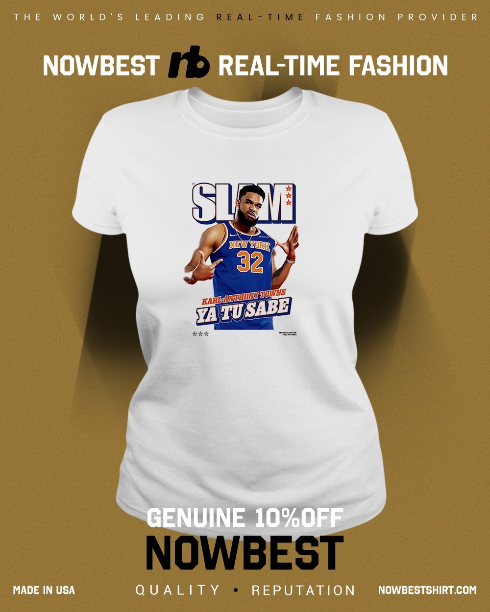Karl-Anthony Towns Ya Tu Sabe New York Knicks Slam shirt