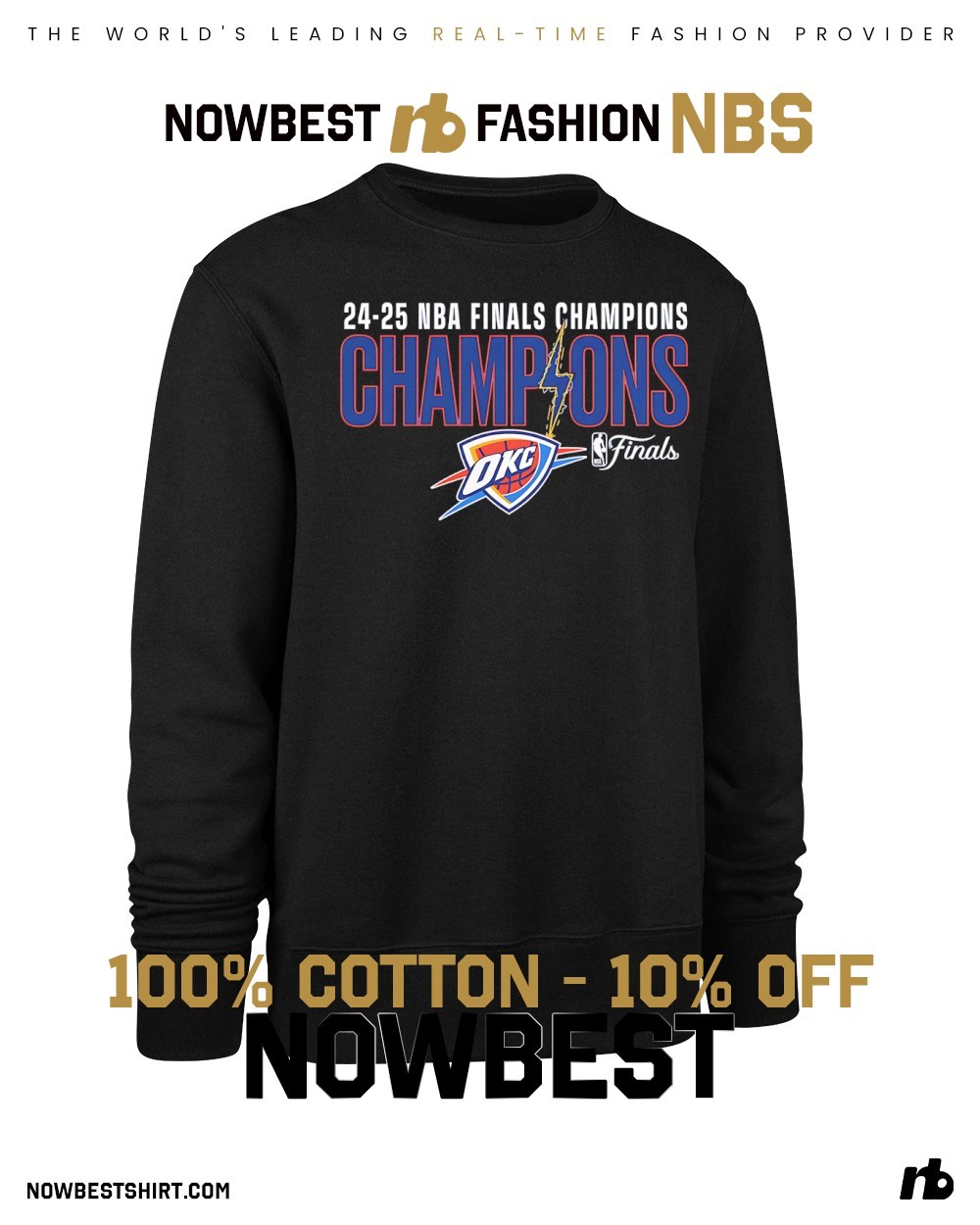24 -25 NBA Finals Champions Big Tall Oklahoma City Thunder shirt