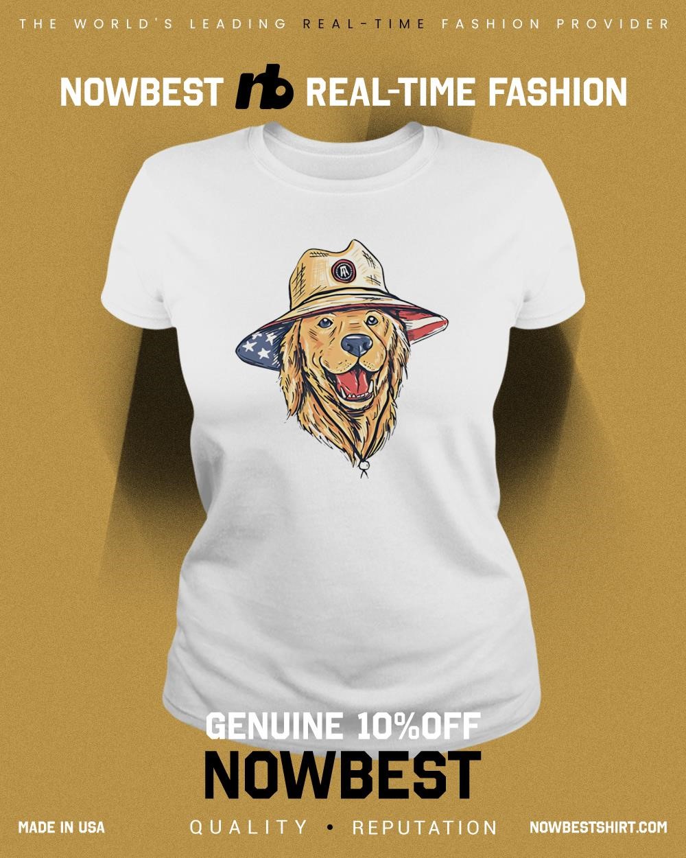 American bandana Golden Retriever dog 4th of july shirt, hoodie