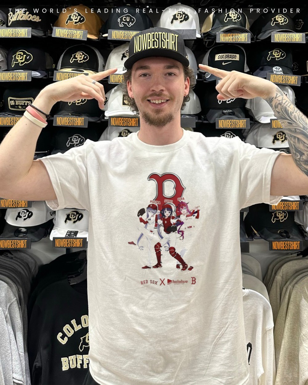 Boston Red Sox x Hololive Night Pekora Suisei Gura shirt