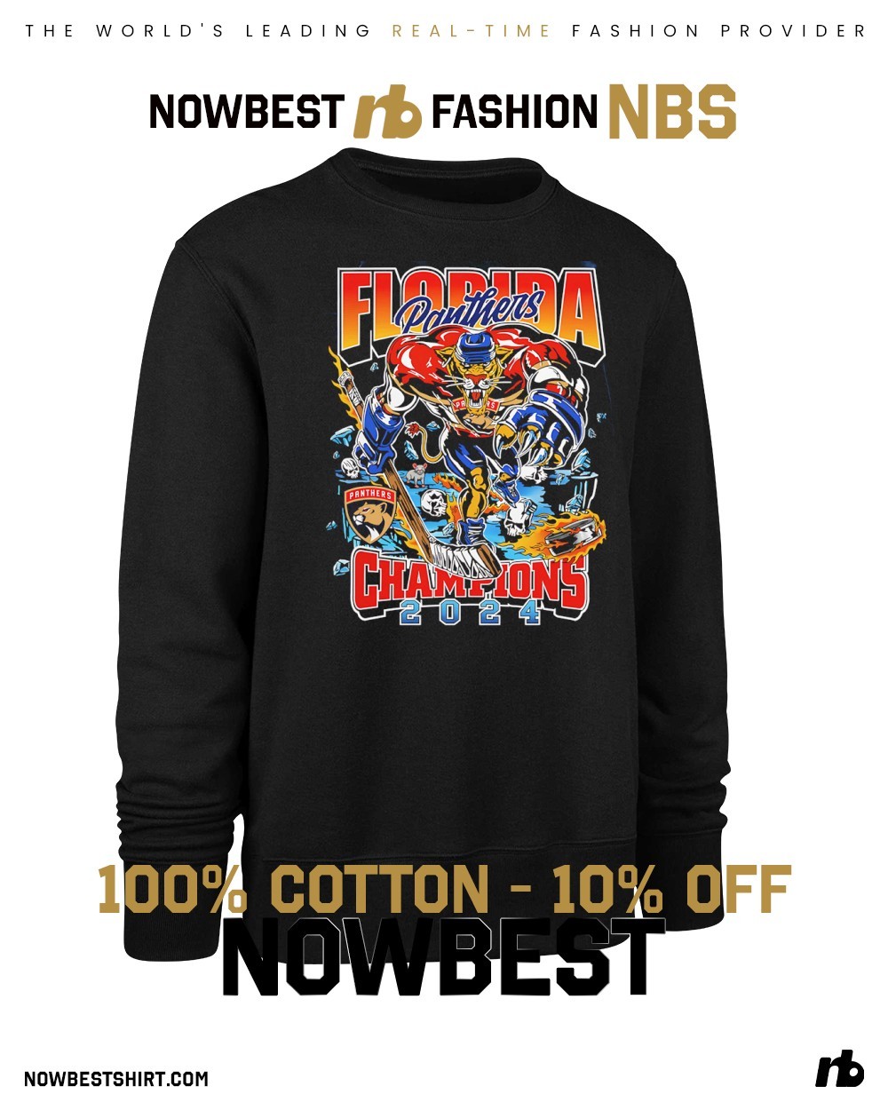 Florida Panthers x Warren Lotas 2025 Stanley Cup Champions mascot