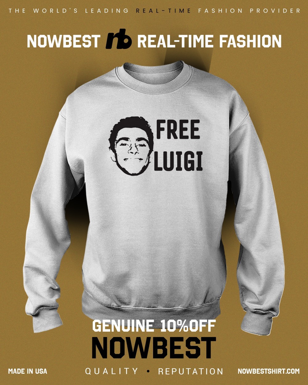 Free Luigi t-shirt-Unisex T-t-shirt, hoodie, sweatshirt apparel