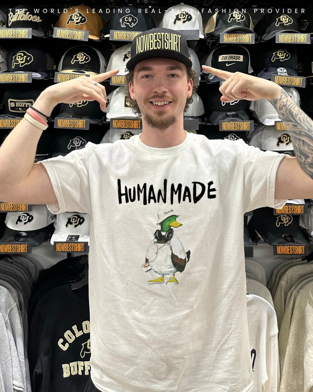 トップス HUMAN MADE DUCK L/S T-SHIRT HUMAN MADE made in Japan Duck Short sleeve Single Stitch Print T