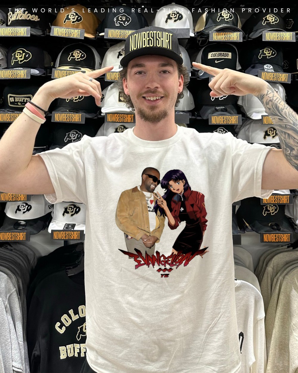 Kanye West x Ye Misato Katsuragi Neon Genesis Evangelion shirt