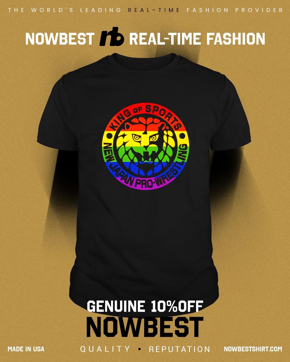 King of Sports New Japan Pro-Wrestling rainbow logo shirt, hoodie