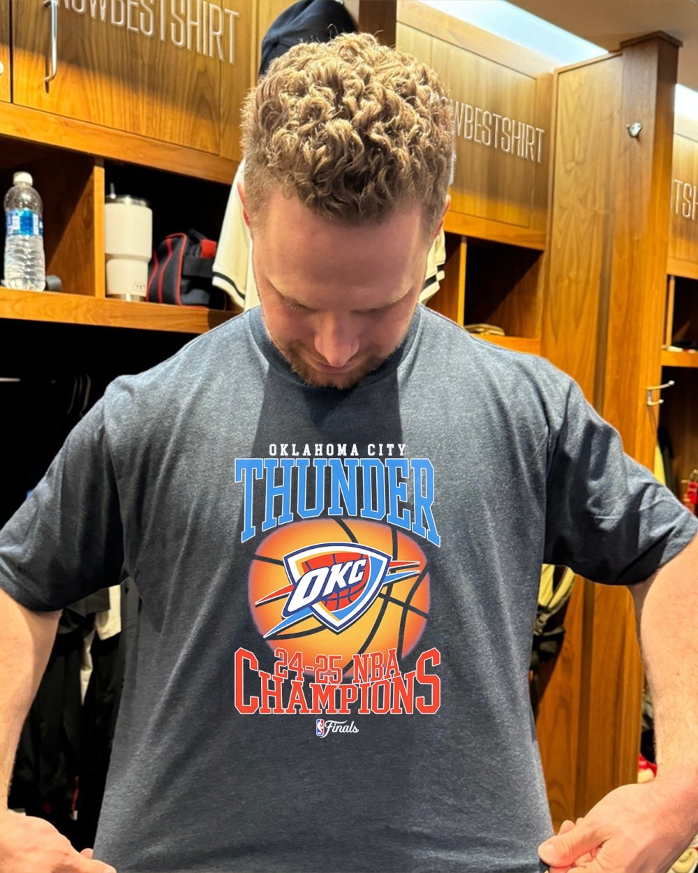 Official OKC Thunder 24-25 NBA Champions basketball retro shirt