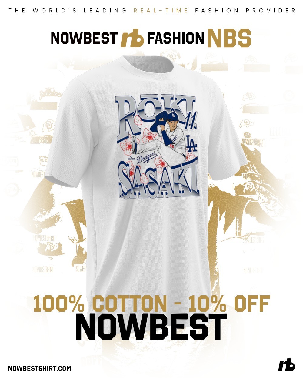 Roki Sasaki 11 Japanese Cherry Blossom Los Angeles Dodgers shirt