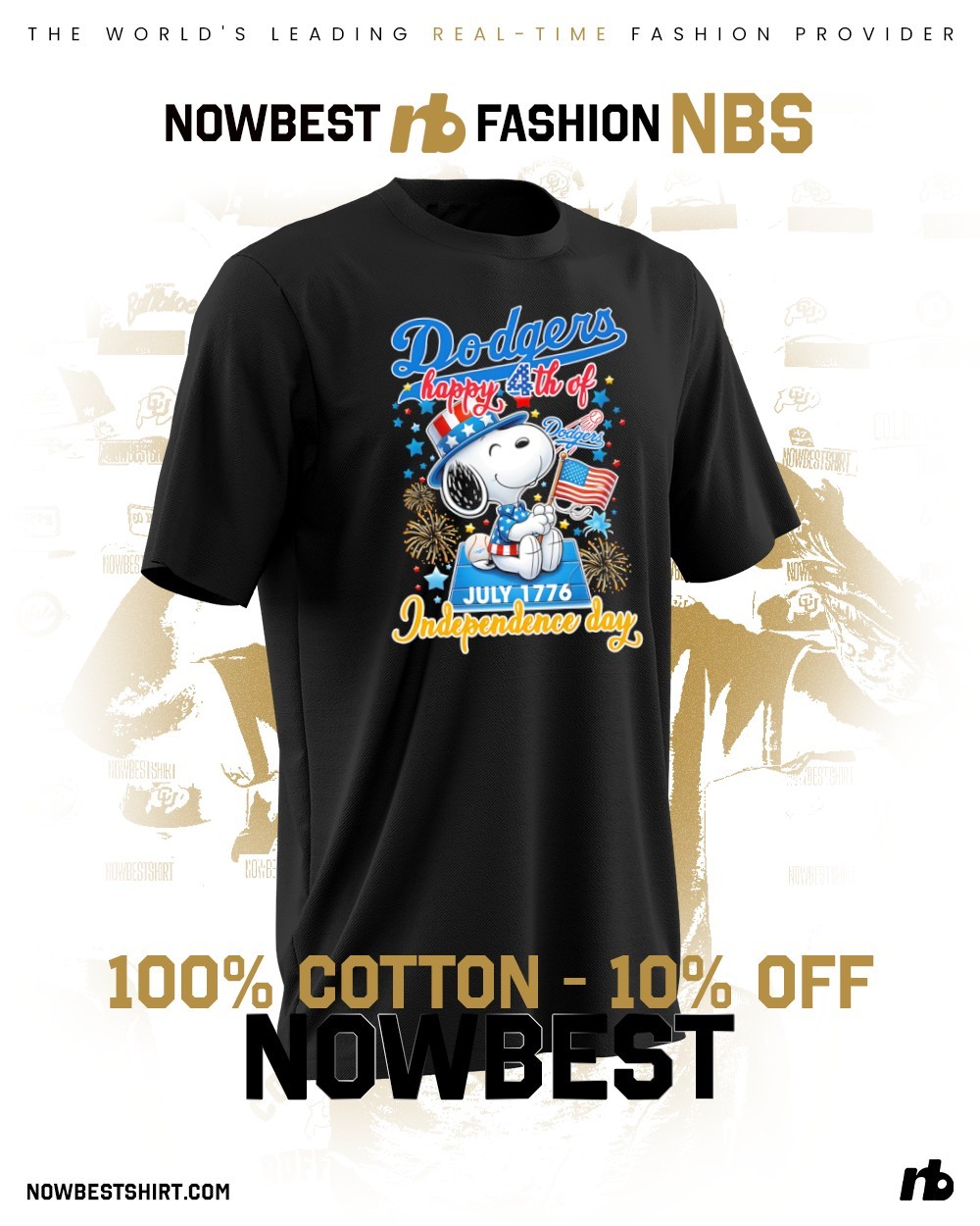 Snoopy LOS ANGELES Tシャツ MLB×PEANUTS】スヌーピー/Los Angeles Dodgers/モックネックT