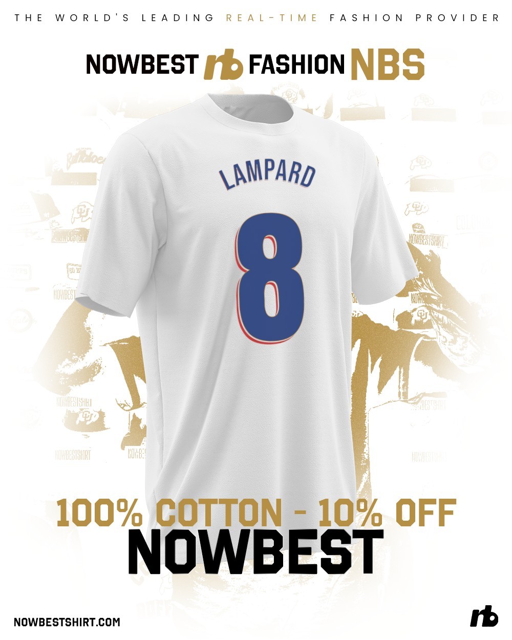 Chelsea FC Lampard 8 シャツ Mサイズ　タグ付きの新品 UEFA LAMPARD #8 MEN'S FC CHELSEA 2008/2009 SOCCER FOOTBALL