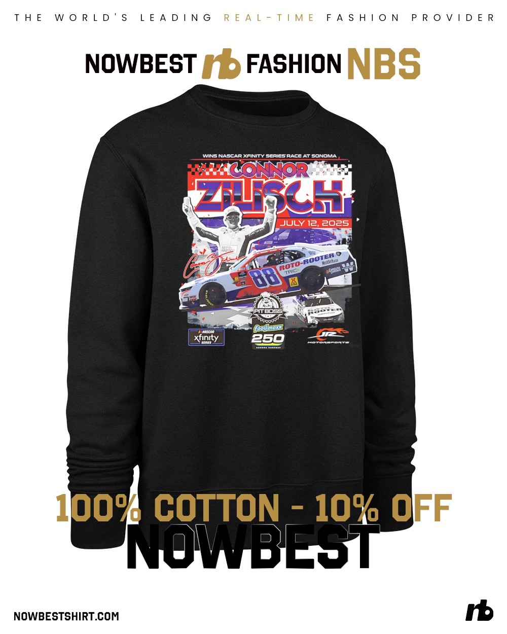 Connor Zilisch 2025 Wins Nascar Xfinity Series Race at Sonoma