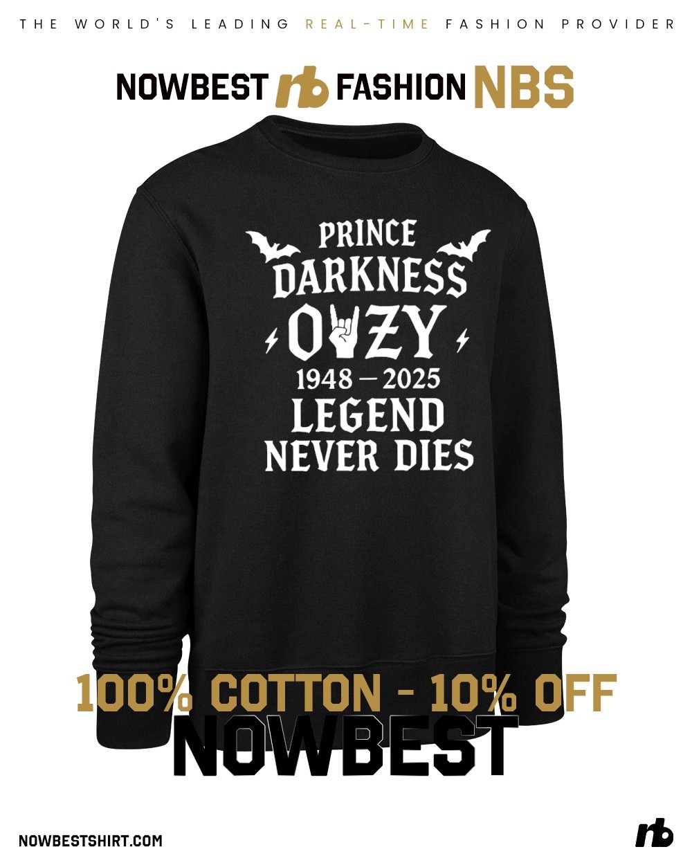 Prince Of Darkness Ozzy Osbourne 1948 2025 Legend Never Die