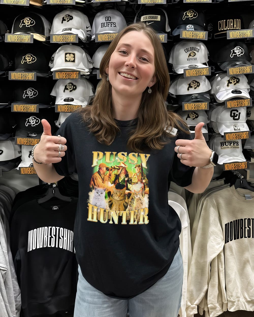 Pussy Hunter Cat 90s vintage bootleg shirt, hoodie, sweatshirt