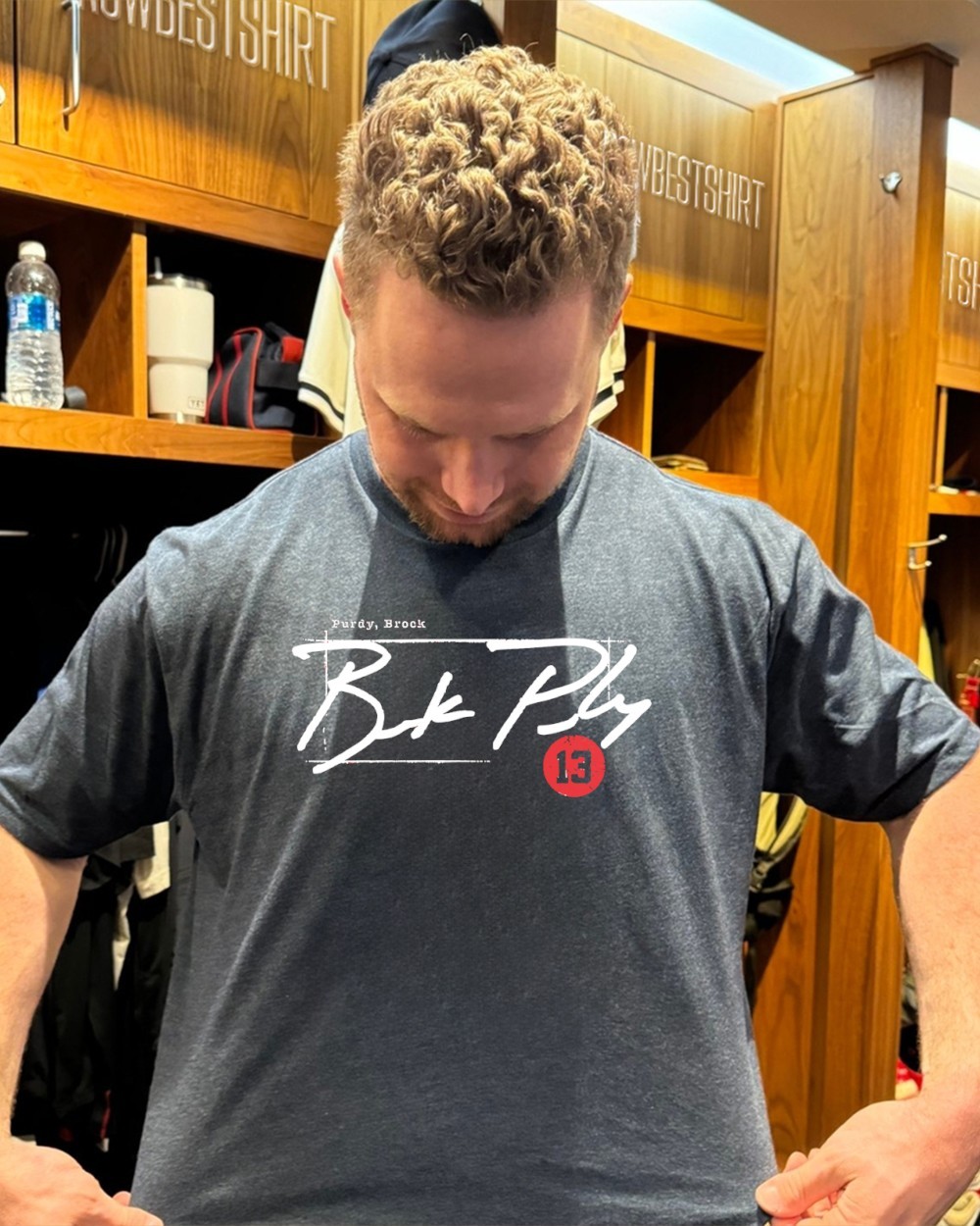 Brock Purdy 13 San Francisco 49ers number and name signature shirt