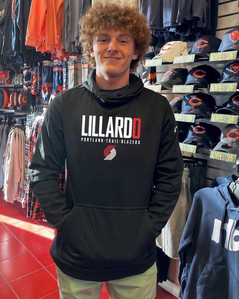 NBA公式 Portland Trail Blazers Damian Lillard パーカー Damian Lillard 0 Portland Trail Blazers elite number and
