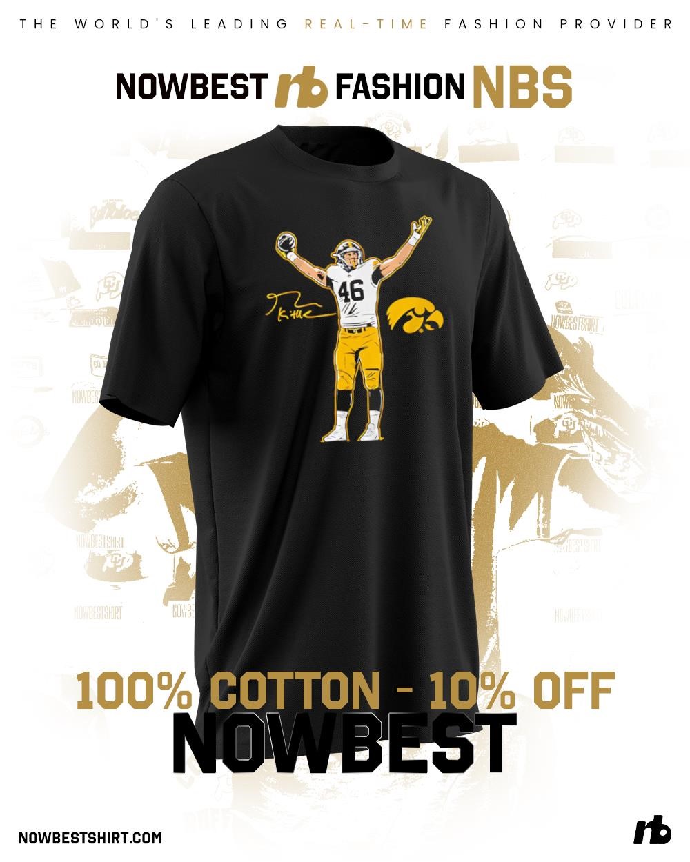 George Kittle Iowa Hawkeyes Football Superstar Pose signature
