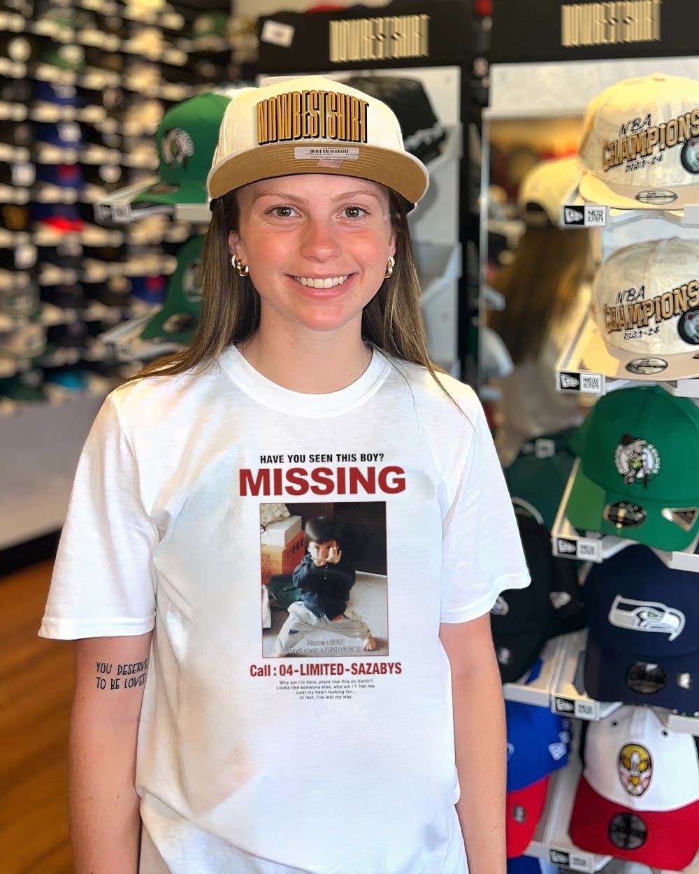 04 Limited Sazabys MISSING Tシャツ XL Have you seen this boy missing call 04 limited Sazabys shirt