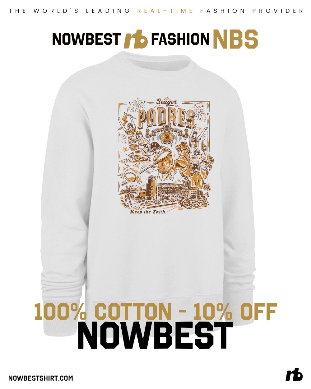 Seager San Diego Padres keep the faith shirt, hoodie, sweatshirt