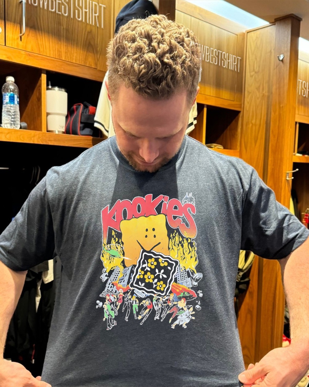 Sue Bird wearing Kapital Buster Peckish Bowy Kookies BIG shirt